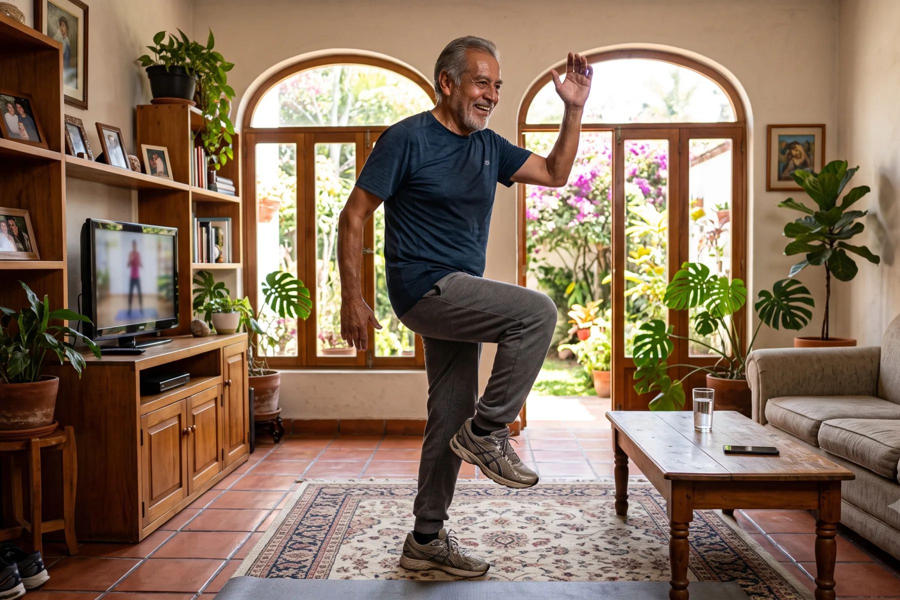 5 ejercicios sencillos y seguros que los adultos mayores pueden hacer en casa