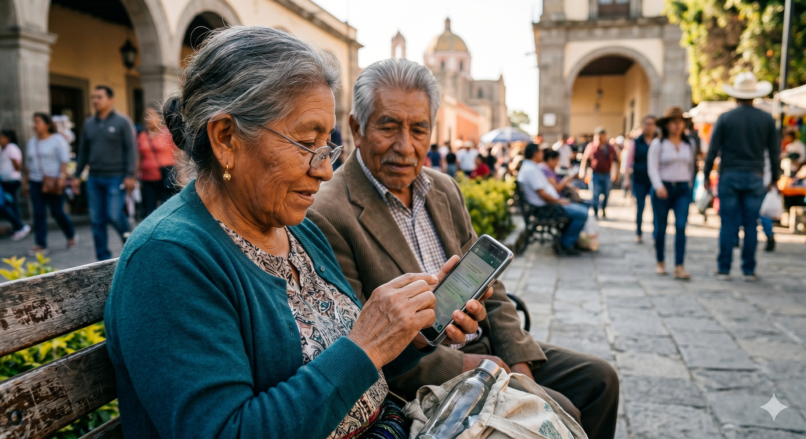 Los viejitos y el uso de celulares en México